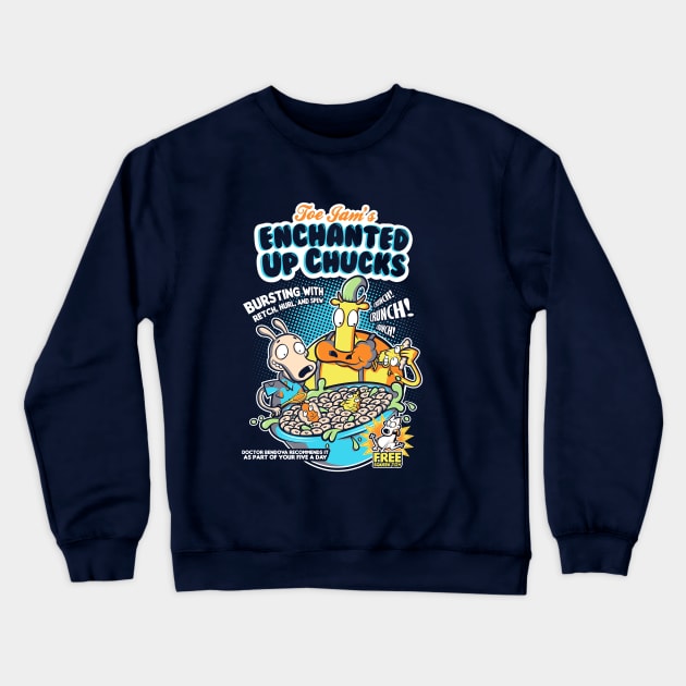 Enchanted Up Chucks Crewneck Sweatshirt by hoborobo